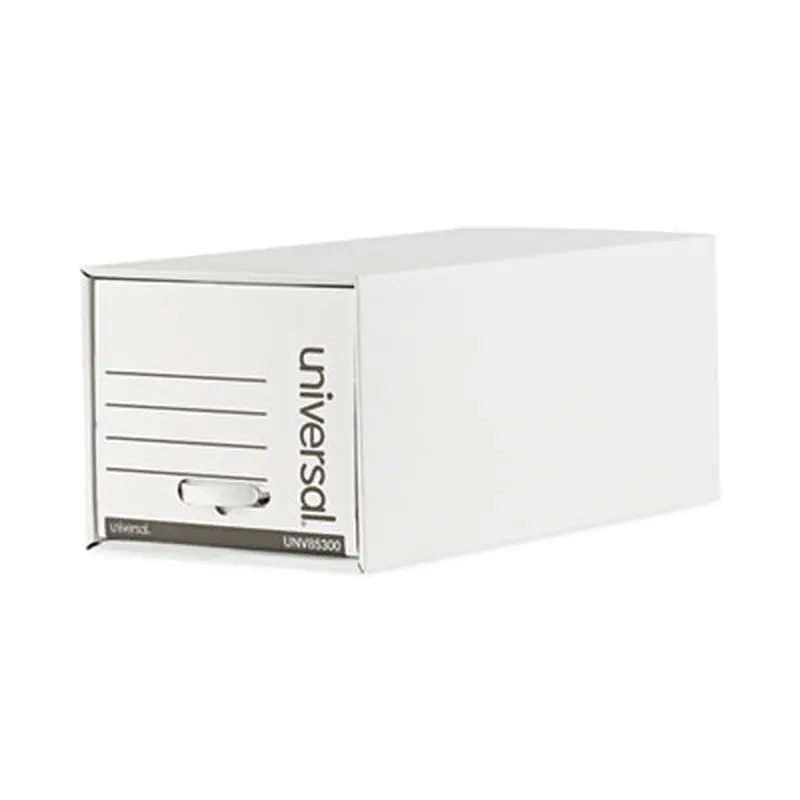 Heavy-Duty Storage Drawers, Letter Files, 14" x 25.5" x 11.5", White, 6/Carton - File Boxes | Universal