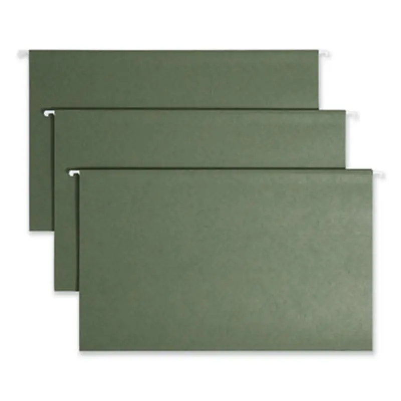 Hanging Folders, Legal Size, 1/5-Cut Tabs, Standard Green, 25/Box - Hanging File Folders | Smead