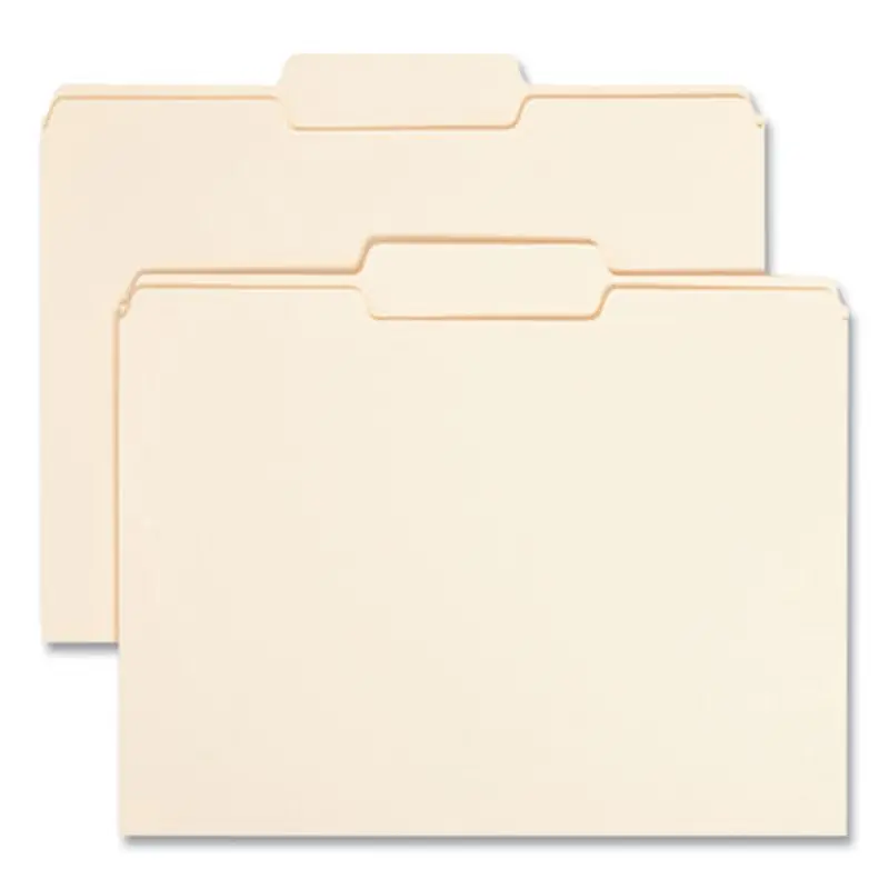 Manila File Folders, 1/3-Cut Tabs: Center Position, Letter Size, 0.75" Expansion, Manila, 100/Box - File Folders | Smead