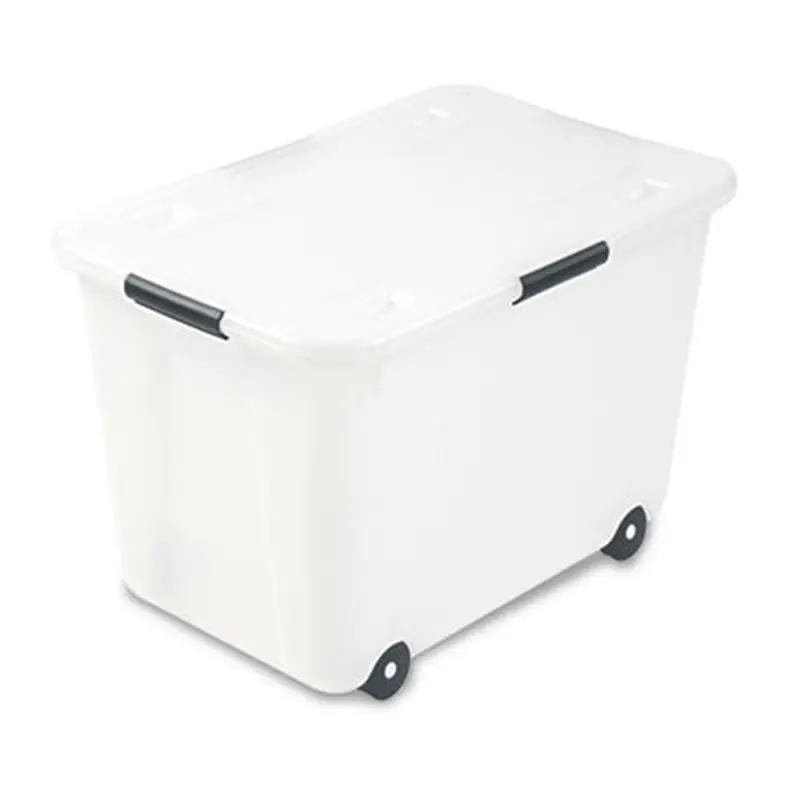 Rolling 15-Gal. Storage Box, Letter/Legal Files, 23.75" x 15.75" x 15.75", Clear - File Boxes | Advantus