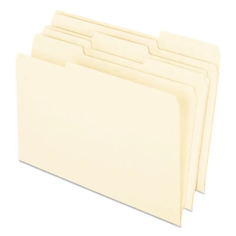 Earthwise by Pendaflex 100% Recycled Manila File Folder, 1/3-Cut Tabs: Assorted, Legal Size, 0.75" Expansion, Manila, 100/Box - File Folders | Pendaflex