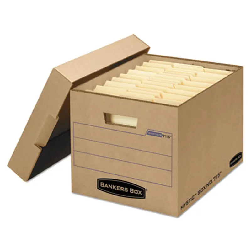 Filing Box, Letter/Legal Files, 13" x 16.25" x 12", Kraft, 25/Carton - File Boxes | Bankers Box
