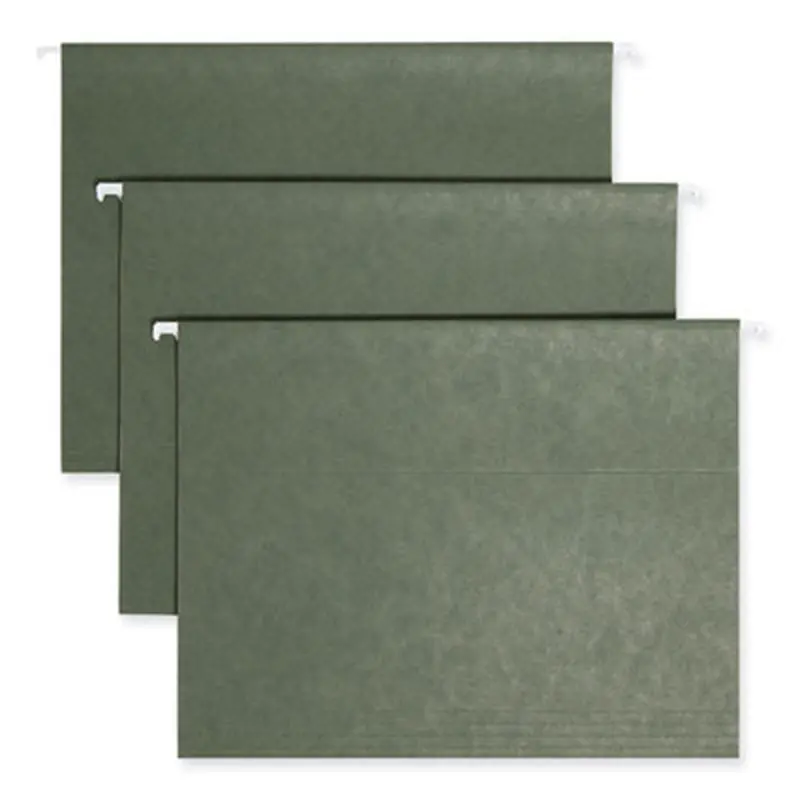 Hanging Folders, Letter Size, 1/5-Cut Tabs, Standard Green, 25/Box - Hanging File Folders | Smead