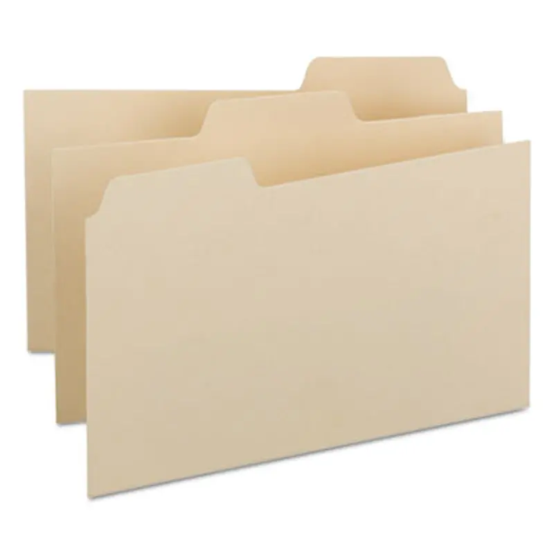 Manila Card Guides, 1/3-Cut Top Tab, Blank, 5 x 8, Manila, 100/Box - File Guides | Smead
