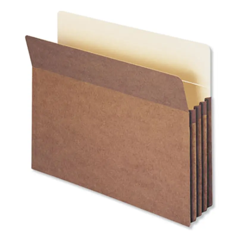 Redrope Drop Front File Pockets, 3.5" Expansion, Letter Size, Redrope, 50/Box - File Jackets/Sleeves/Wallets | Smead
