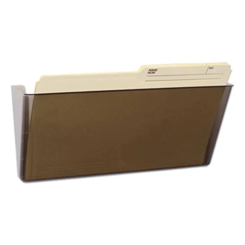 Unbreakable Magnetic Wall File, Legal/Letter Size, 16" x 4" x 7", Smoke - Hanging File Systems | Storex
