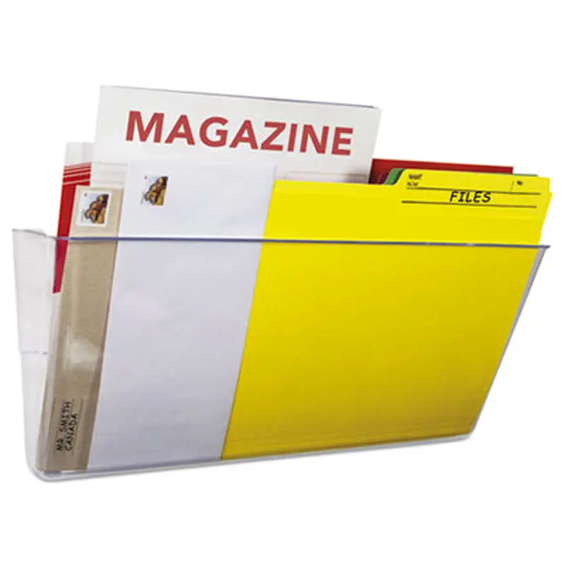 Wall File, Legal Size, 16" x 4" x 7", Clear - Hanging File Systems | Storex