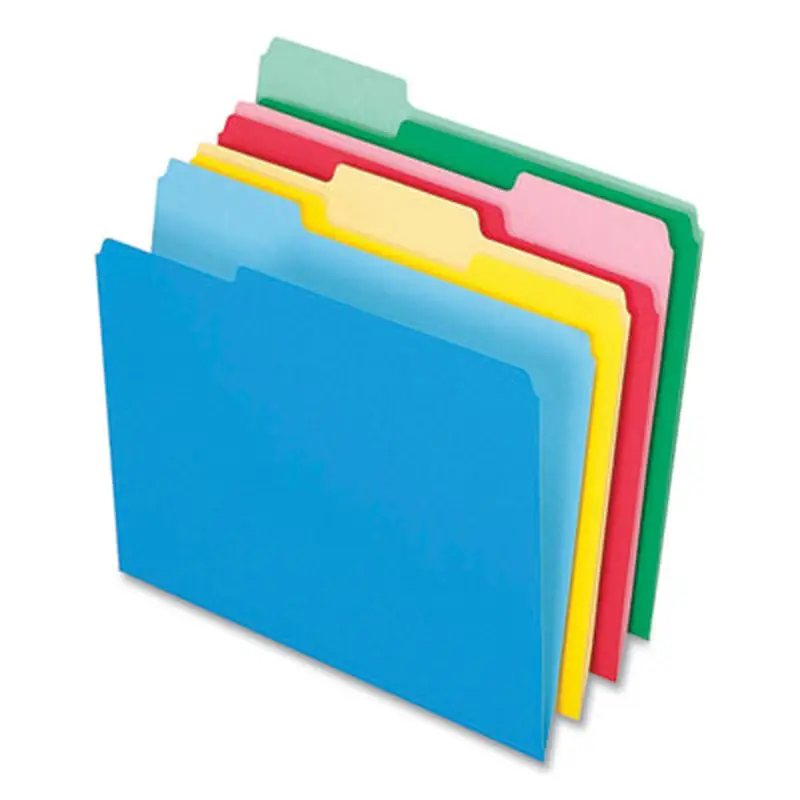Colored File Folders, 1/3-Cut Tabs: Assorted, Letter Size, Assorted Colors, 36/Pack - File Folders | Pendaflex