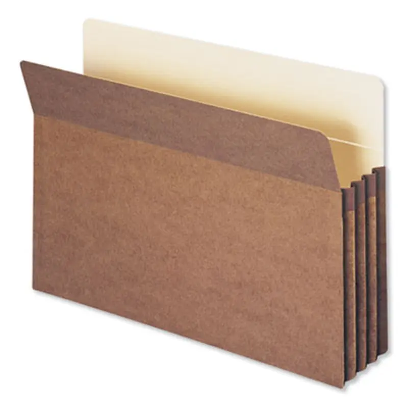 Redrope Drop Front File Pockets, 3.5" Expansion, Legal Size, Redrope, 50/Box - File Jackets/Sleeves/Wallets | Smead