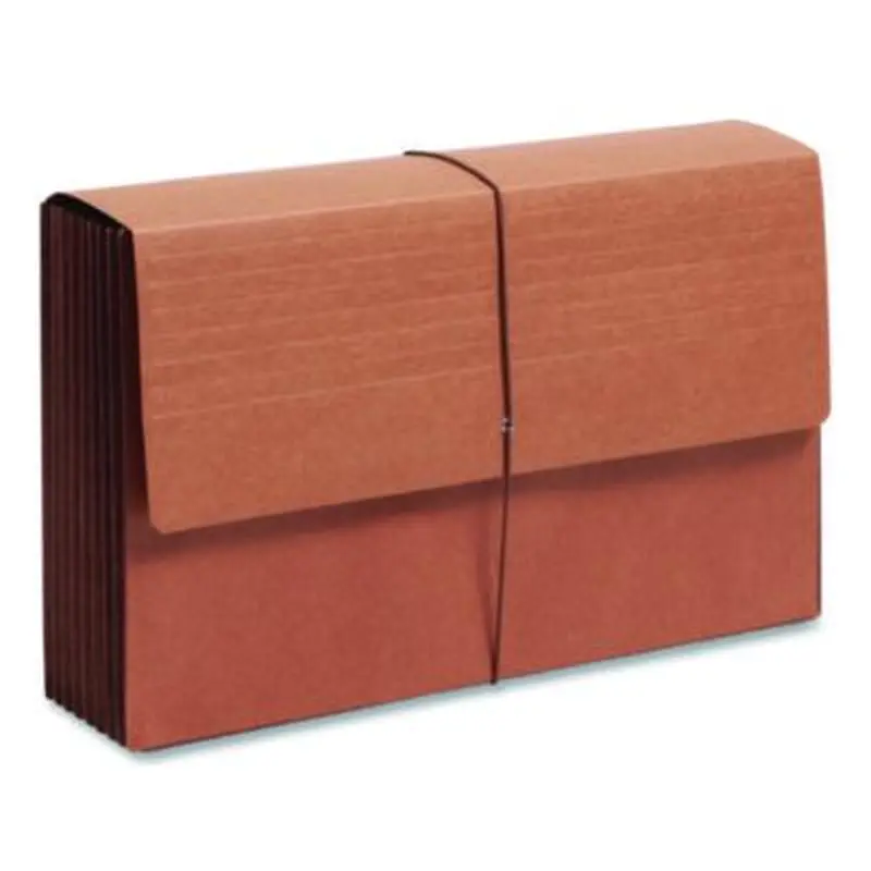 TUFF Expanding Wallets, 7" Expansion, 1 Section, Elastic Cord Closure, Legal Size, Redrope - File Jackets/Sleeves/Wallets | Smead