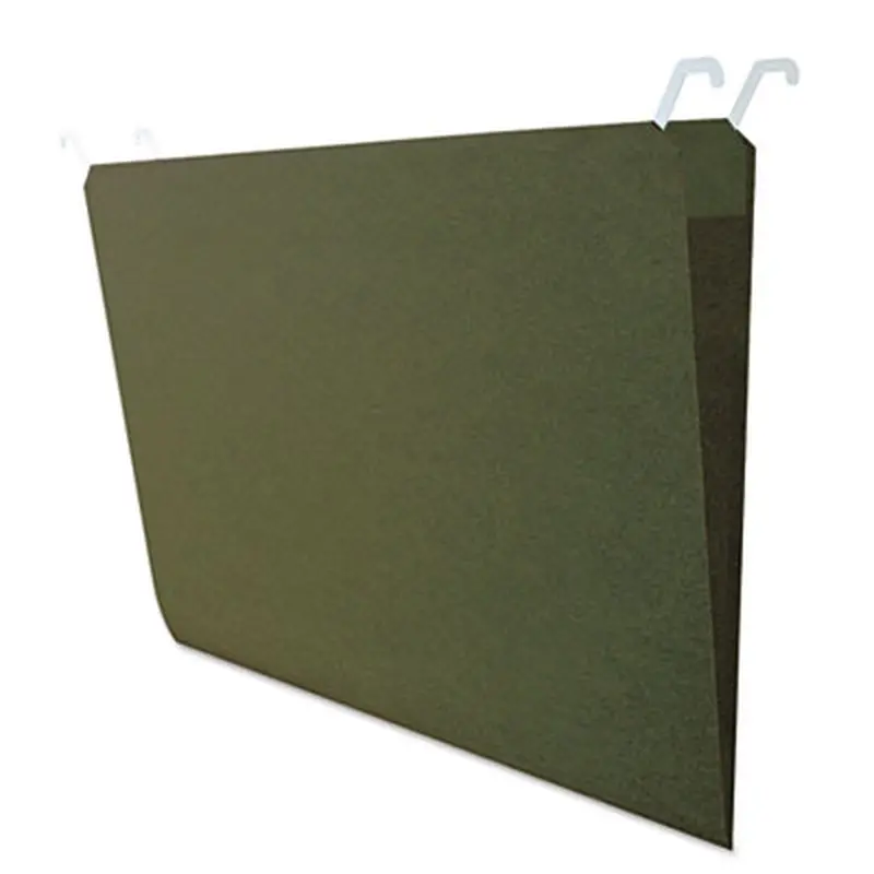 Hanging File Folders with Innovative Top Rail, Legal Size, 1/4-Cut Tabs, Standard Green, 20/Pack - Hanging File Folders | find It