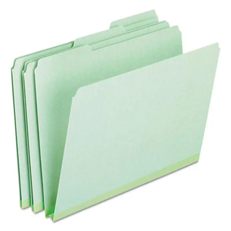 Pressboard Expanding File Folders, 1/3-Cut Tabs: Assorted, Letter Size, 1" Expansion, Green, 25/Box - File Folders | Pendaflex