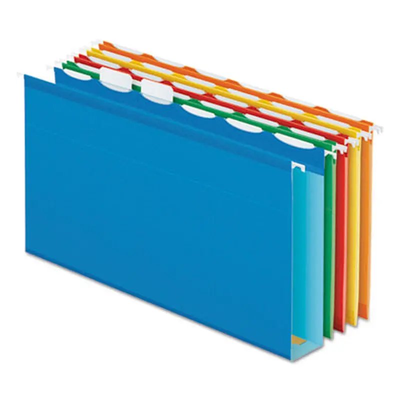 Ready-Tab Extra Capacity Reinforced Colored Hanging Folders, Legal Size, 1/6-Cut Tabs, Assorted Colors, 20/Box - Hanging File Folders | Pendaflex