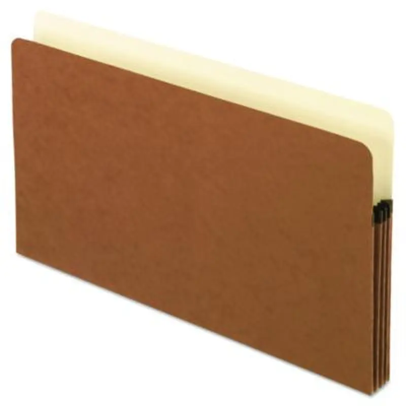 Smart Shield File Pocket, 3.5" Expansion, Legal Size, Red Fiber, 10/Box - File Jackets/Sleeves/Wallets | Pendaflex