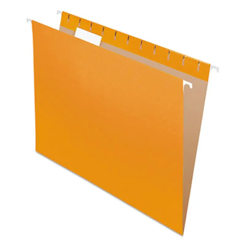 Colored Hanging Folders, Letter Size, 1/5-Cut Tabs, Orange, 25/Box - Hanging File Folders | Pendaflex