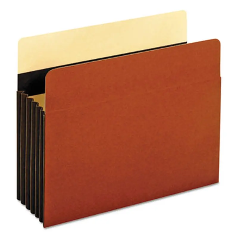 Extra-Wide Heavy-Duty File Pockets, 5.25" Expansion, Letter Size, Redrope, 10/Box - File Jackets/Sleeves/Wallets | Pendaflex