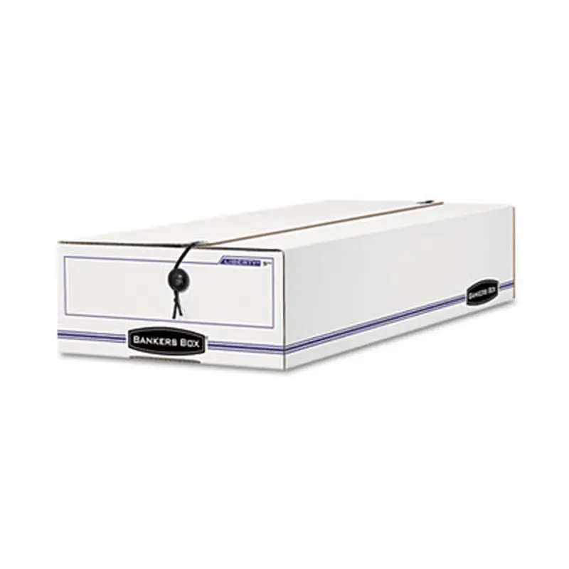 LIBERTY Check and Form Boxes, 11" x 24" x 5", White/Blue, 12/Carton - File Boxes | Bankers Box