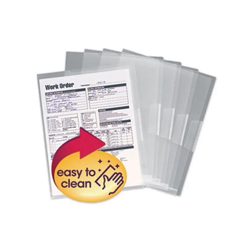 Poly Translucent Project Jackets, Letter Size, Clear, 5/Pack - File Jackets/Sleeves/Wallets | Smead