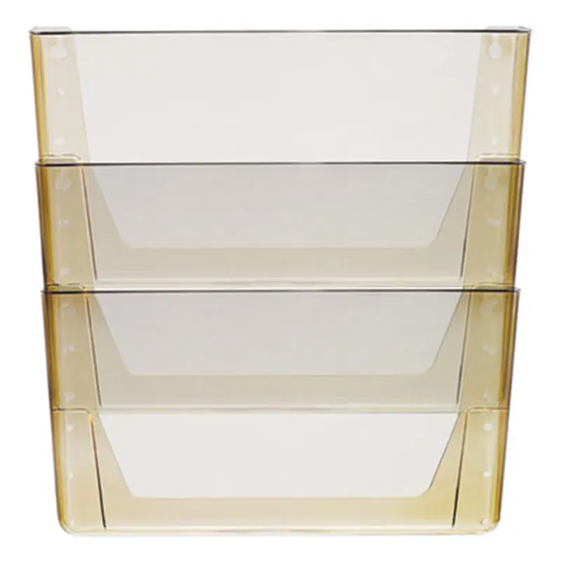 Wall File, 3 Sections, Legal Size, 16" x 4" x 14", Smoke, 3/Set - Hanging File Systems | Storex