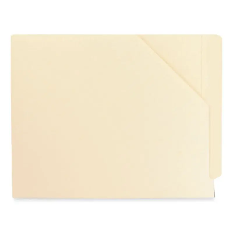End Tab Jackets with Reinforced Tabs, Straight Tab, Letter Size, 11-pt Manila, 100/Box - File Jackets/Sleeves/Wallets | Smead