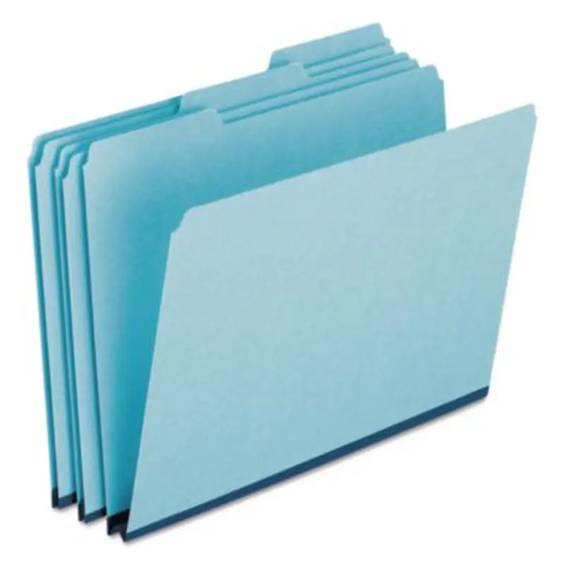 Pressboard Expanding File Folders, 1/3-Cut Tabs: Assorted, Legal Size, 1" Expansion, Blue, 25/Box - File Folders | Pendaflex