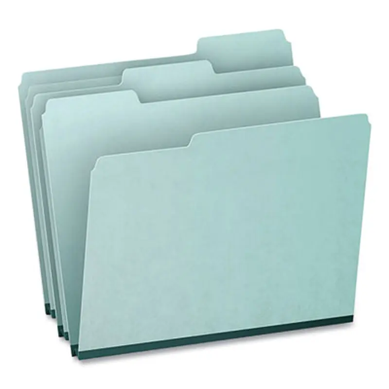 Pressboard Expanding File Folders, 1/3-Cut Tabs: Assorted, Letter Size, 1" Expansion, Blue, 25/Box - File Folders | Pendaflex