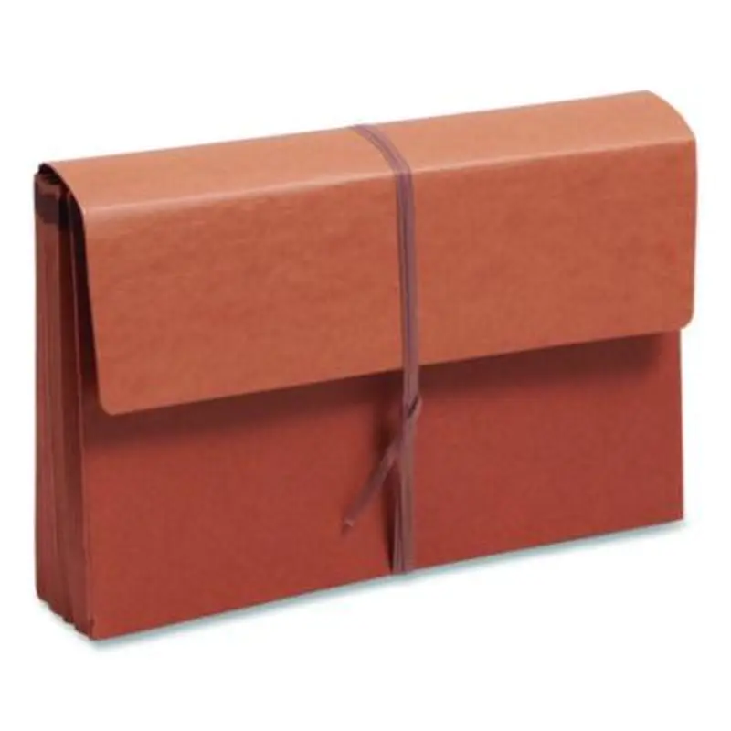 Redrope Expanding Wallets, 3.5" Expansion, 1 Section, Cloth Tie Closure, Legal Size (9.5" x 14.75"), Redrope - File Jackets/Sleeves/Wallets | Smead