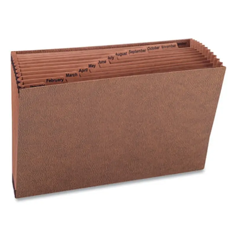 TUFF Expanding Open-Top Stadium File, 12 Sections, 1/12-Cut Tabs, Legal Size, Redrope - File Jackets/Sleeves/Wallets | Smead