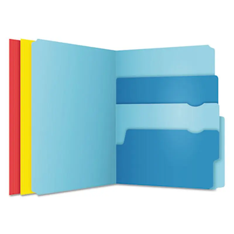 Divide It Up File Folder, 1/2-Cut Tabs: Assorted, Letter Size, 0.75" Expansion, Assorted Colors, 24/Pack - File Folders | Pendaflex