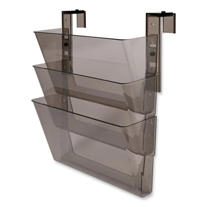 DocuPocket Three-Pocket File Partition Set, 3 Sections, Letter Size, 13" x 7" x 20", Smoke, 3/Set - Hanging File Systems | deflecto