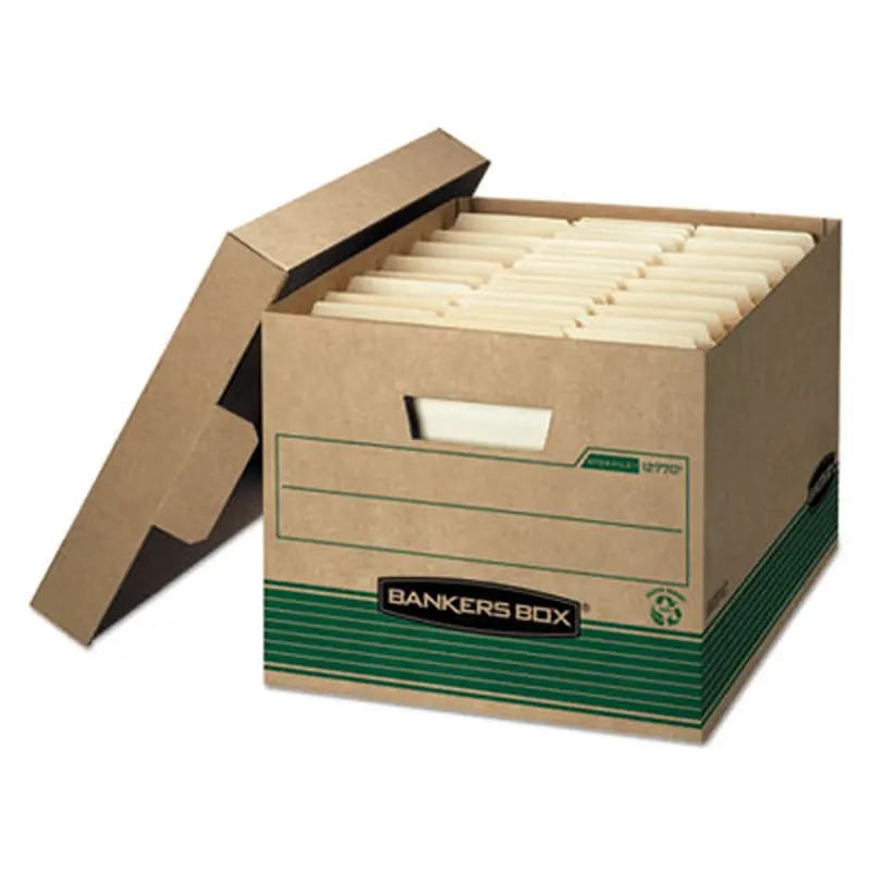 STOR/FILE Medium-Duty 100% Recycled Storage Boxes, Letter/Legal Files, 12" x 16.25" x 10.5", Kraft, 20/Carton - File Boxes | Bankers Box