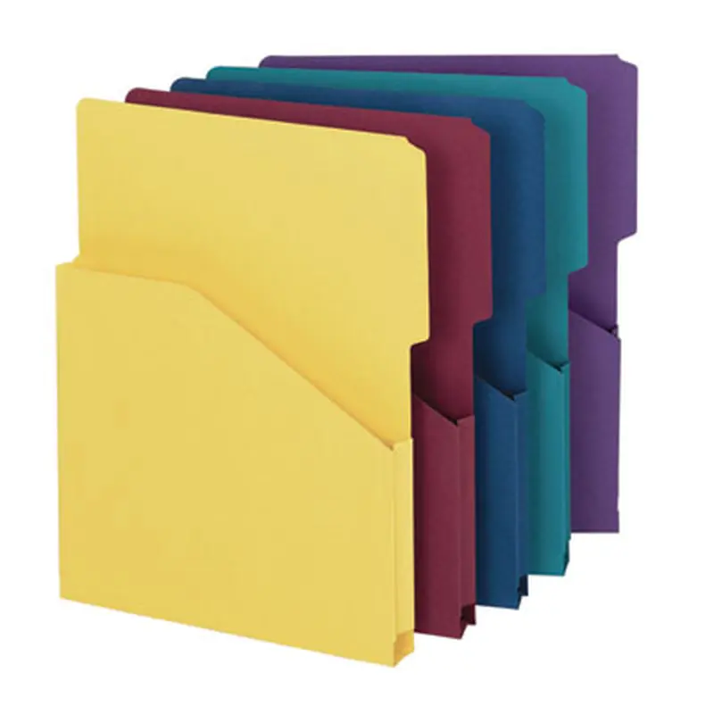 File Jackets, Letter Size, Assorted, 5/Pack - File Jackets/Sleeves/Wallets | Smead