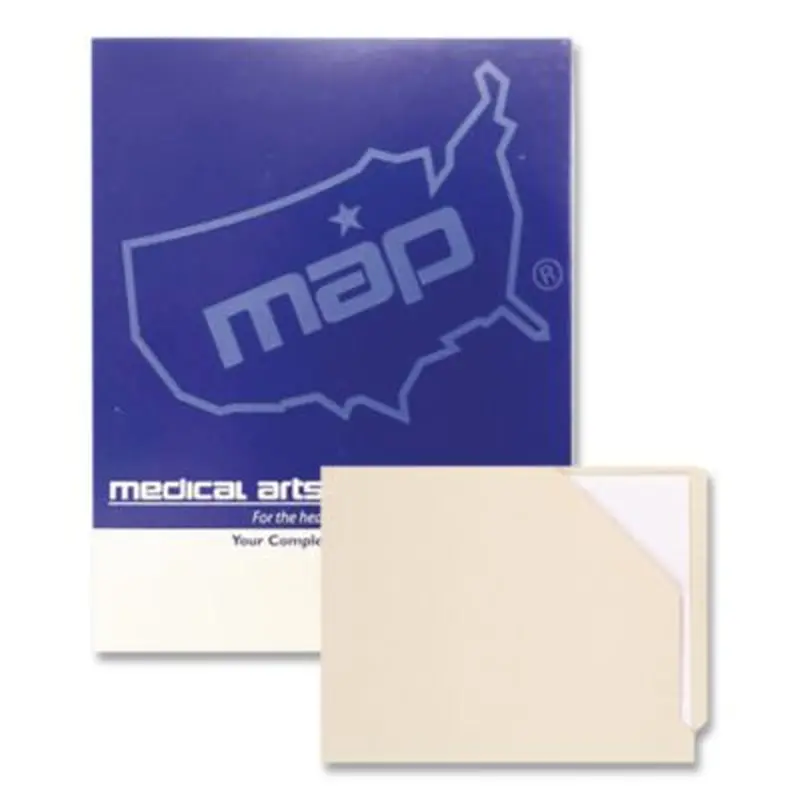 File Pocket, End Tab, Letter Size, Manila, 100/Box - File Jackets/Sleeves/Wallets | Medical Arts Press