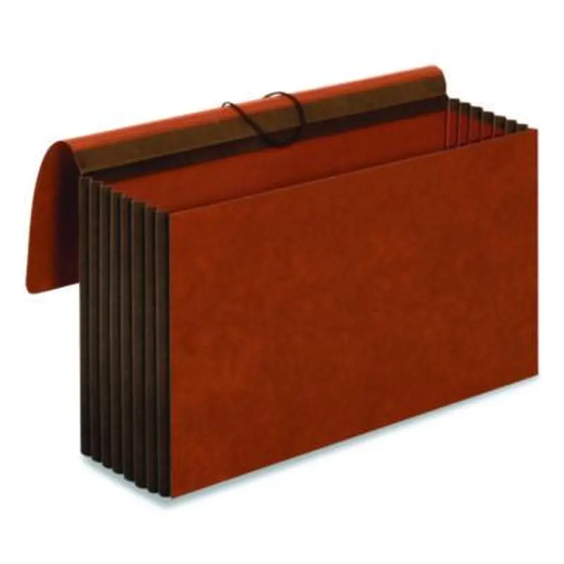 Heavy-Duty Expanding Wallet, 7" Expansion, 1 Section, Elastic Cord Closure, Legal Size, Redrope - File Jackets/Sleeves/Wallets | Pendaflex