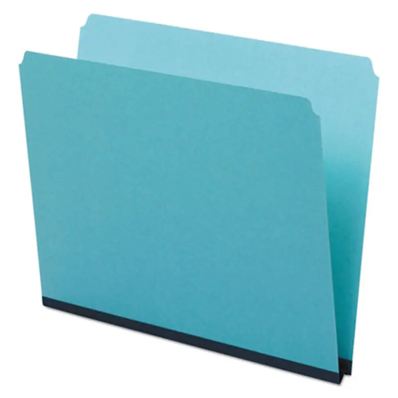 Pressboard Expanding File Folders, Straight Tabs, Letter Size, 1" Expansion, Blue, 25/Box - File Folders | Pendaflex