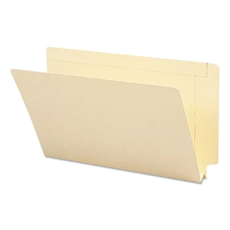Heavyweight Manila End Tab Expansion Folders, Straight Tabs, Legal Size, 1.5" Expansion, Manila, 50/Box - File Folders | Smead