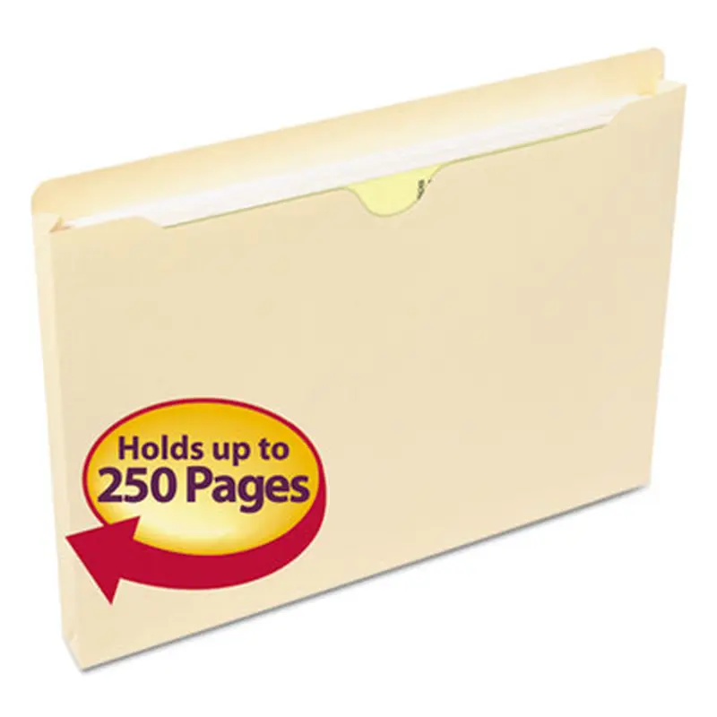 Manila File Jackets, 1-Ply Straight Tab, Letter Size, Manila, 50/Box - File Jackets/Sleeves/Wallets | Smead