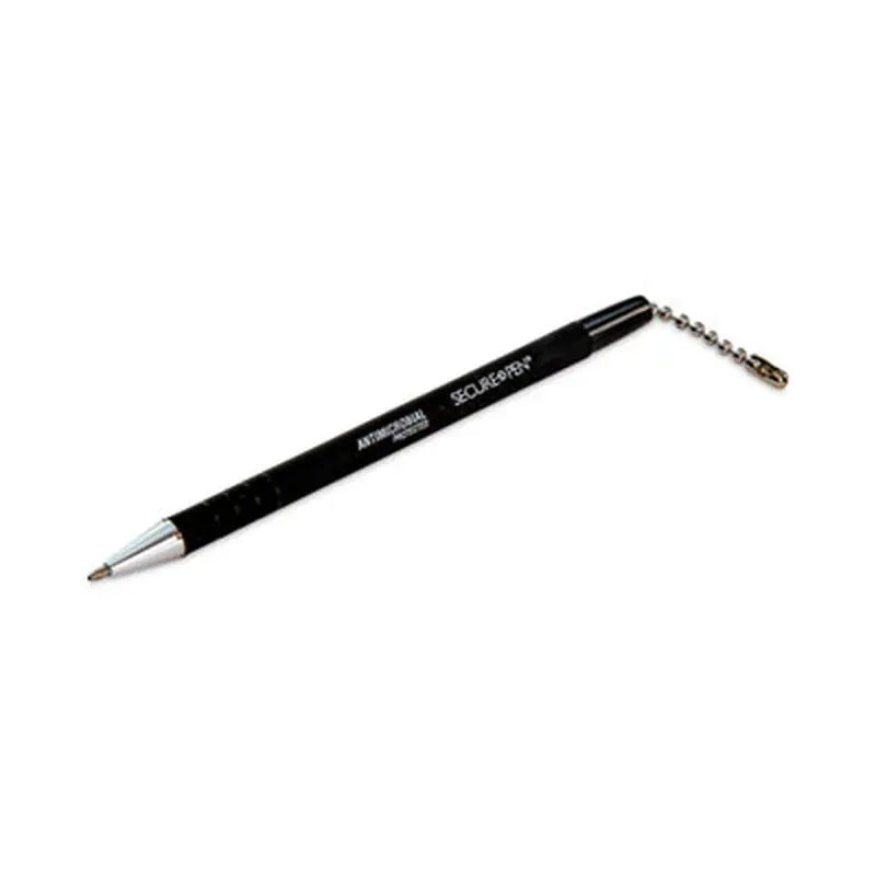 Replacement Antimicrobial Ballpoint Counter Pen, Medium 1 mm, Black Ink, Black Barrel - Pens | CONTROLTEK