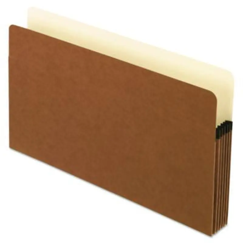 Smart Shield File Pocket, 5.25" Expansion, Legal Size, Red Fiber, 10/Box - File Jackets/Sleeves/Wallets | Pendaflex