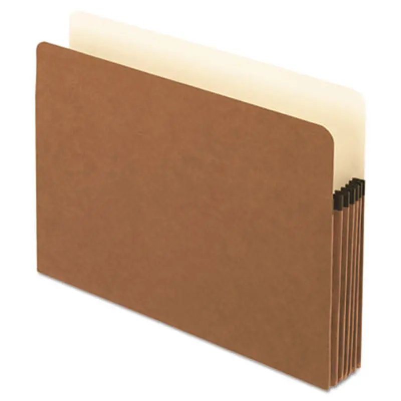 Smart Shield File Pocket, 5.25" Expansion, Letter Size, Red Fiber, 10/Box - File Jackets/Sleeves/Wallets | Pendaflex