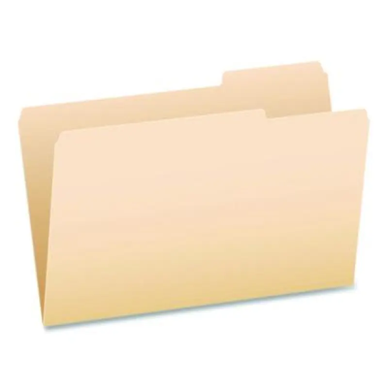 Standard Manila File Folders, 1/3-Cut Tabs: Left Position, Legal Size, Manila, 100/Box - File Folders | Pendaflex