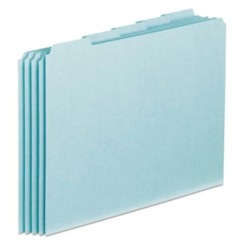 Blank Top Tab File Guides, 1/5-Cut Top Tab, Blank, 8.5 x 11, Blue, 100/Box - File Guides | Pendaflex