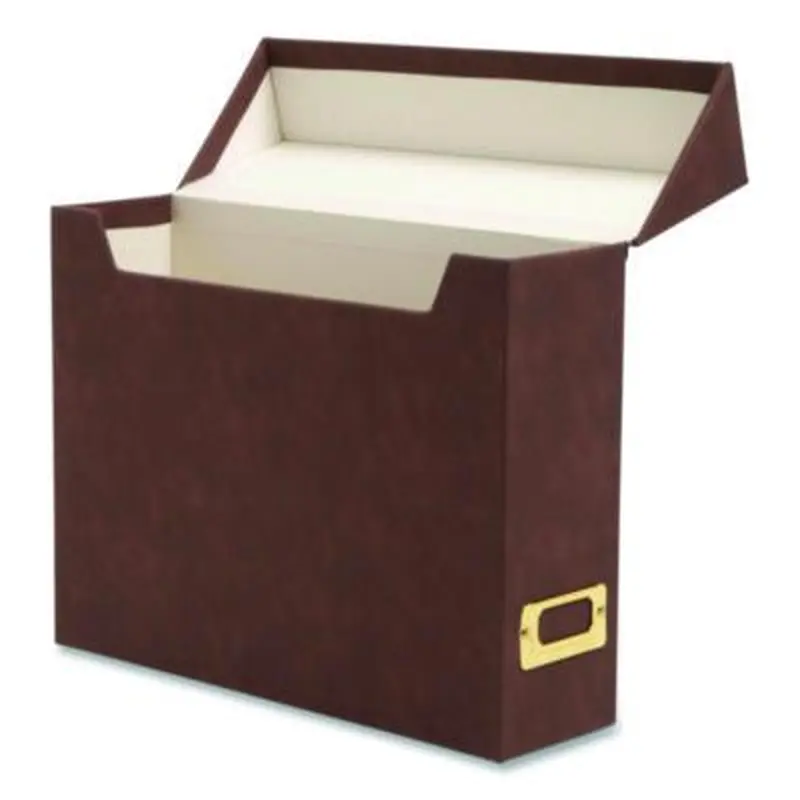 Flip Top File Box, Letter Files, 13 x 3.7 x 10, Saddle - File Boxes | Smead