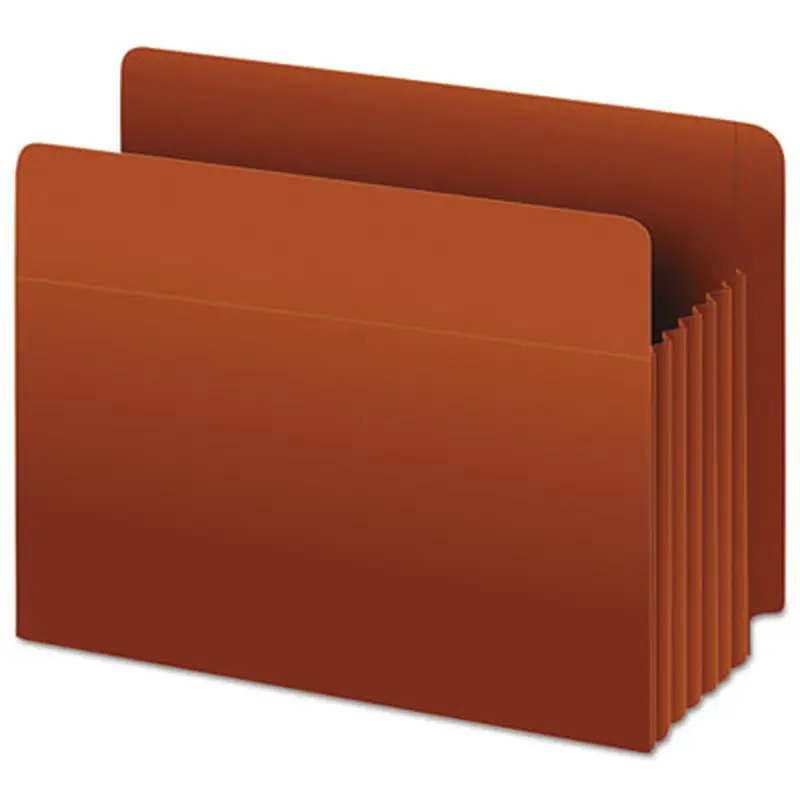 Heavy-Duty End Tab File Pockets, 3.5" Expansion, Legal Size, Red Fiber, 10/Box - File Jackets/Sleeves/Wallets | Pendaflex