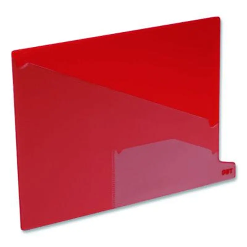 Colored Poly End Tab "Out" Guides, 1/3-Cut: Bottom Position, For Letter Size Files, Red, 25/Box - File Guides | Pendaflex