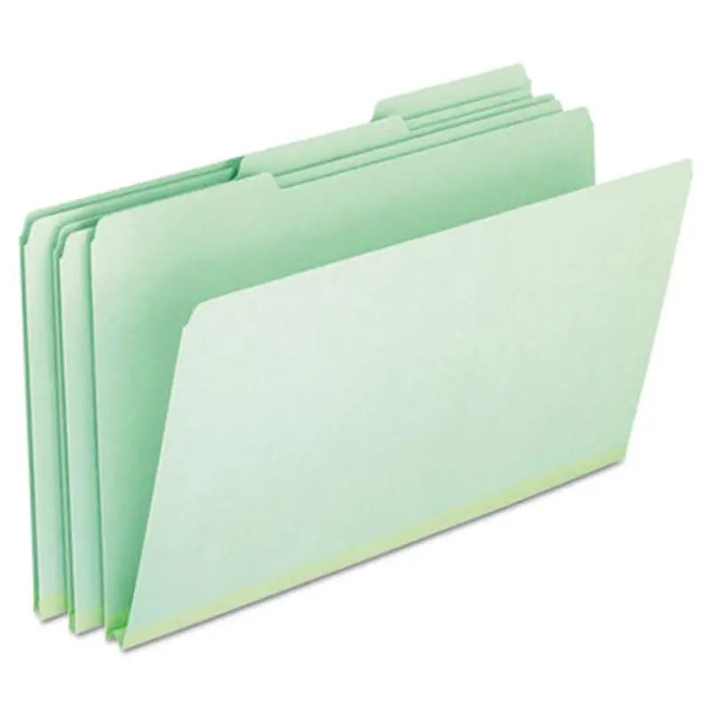 Pressboard Expanding File Folders, 1/3-Cut Tabs: Assorted, Legal Size, 1" Expansion, Green, 25/Box - File Folders | Pendaflex
