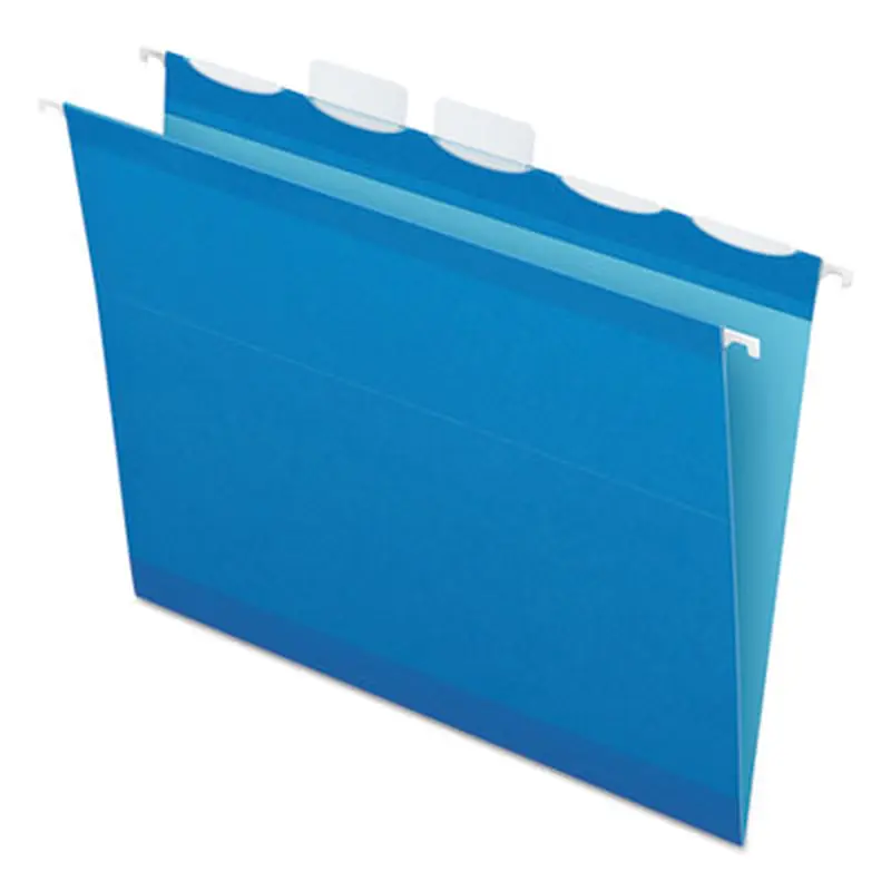 Ready-Tab Colored Reinforced Hanging Folders, Letter Size, 1/5-Cut Tabs, Blue, 25/Box - Hanging File Folders | Pendaflex