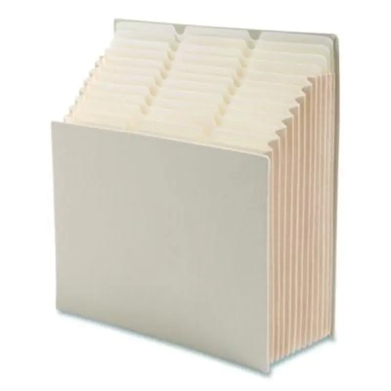 Stadium File, 10.5" Expansion, 12 Sections, 1/3-Cut Tabs, Letter Size, Beige - File Jackets/Sleeves/Wallets | Smead