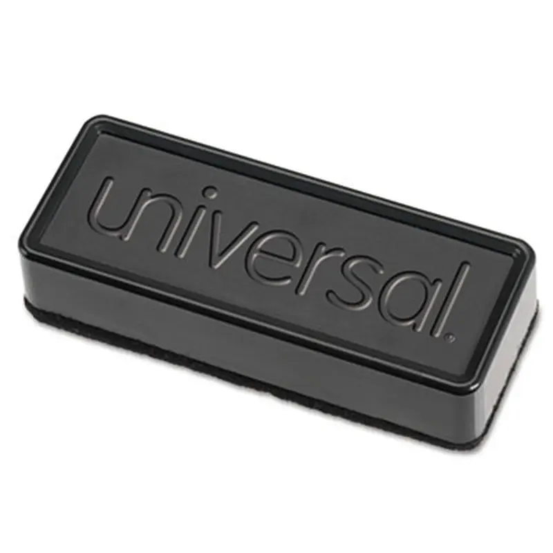 Dry Erase Whiteboard Eraser, 5" x 1.75" x 1", Black - Board Erasers | Universal