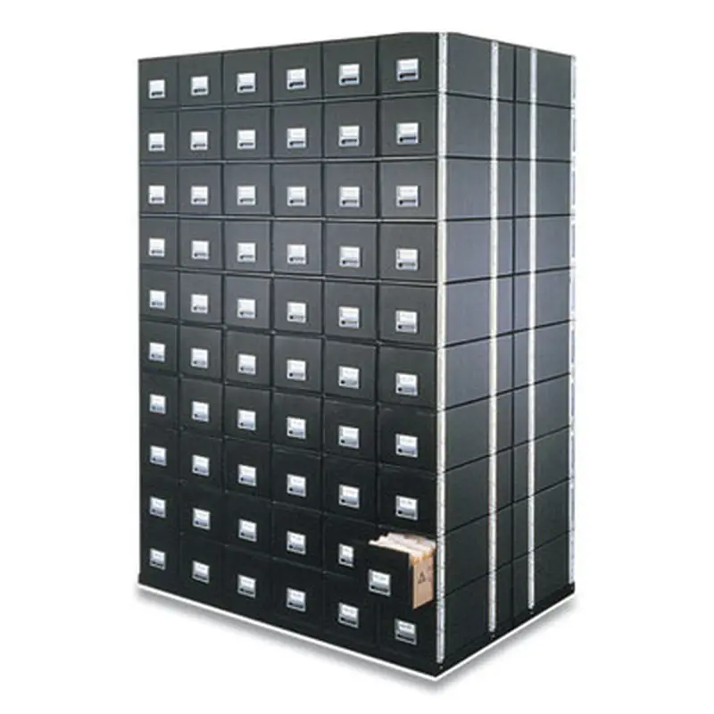 STAXONSTEEL Maximum Space-Saving Storage Drawers, Letter Files, 14" x 25.5" x 11.13", Black, 6/Carton - File Boxes | Bankers Box